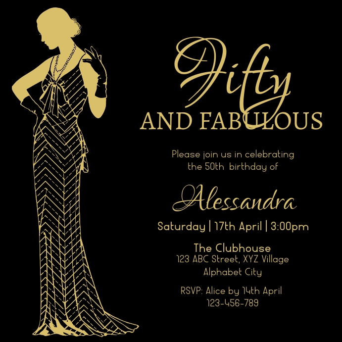 Great Gatsby Birthday Invitation Template PosterMyWall