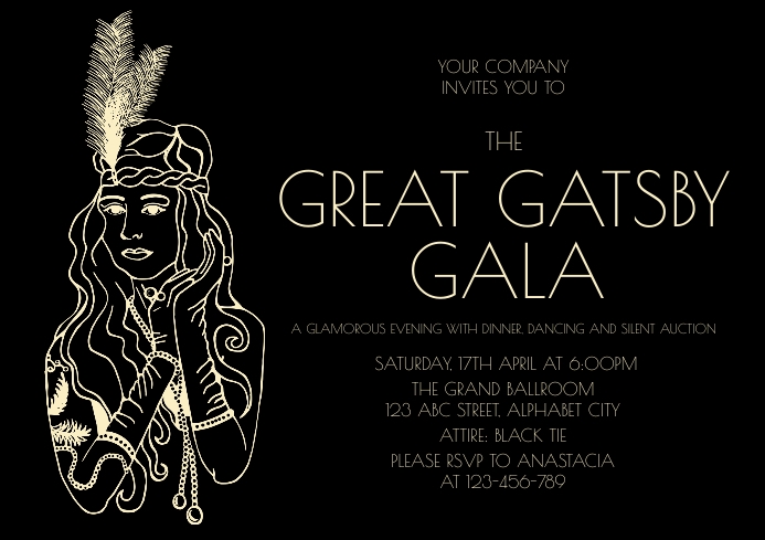 great-gatsby-invitation-template-postermywall for Free Printable Blank Great Gatsby Invitation Template Great Gatsby Invitation Template | PosterMyWall for Free Printable Blank Great Gatsby Invitation Template