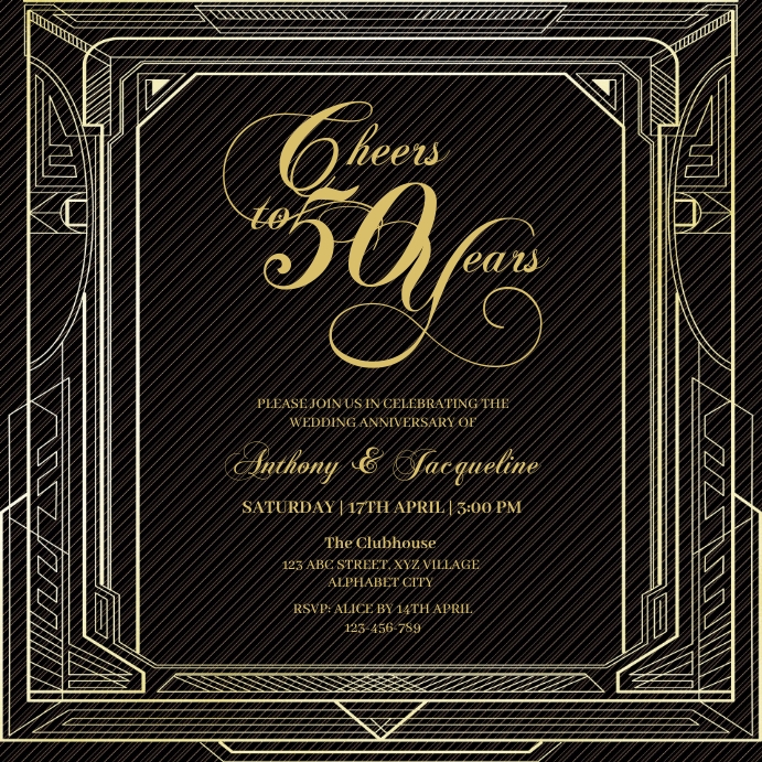 great-gatsby-wedding-anniversary-invitation-template-postermywall for Free Printable Blank Great Gatsby Invitation Template Great Gatsby Wedding Anniversary Invitation Template | PosterMyWall for Free Printable Blank Great Gatsby Invitation Template