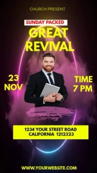 great revival Digital Display (9:16) template