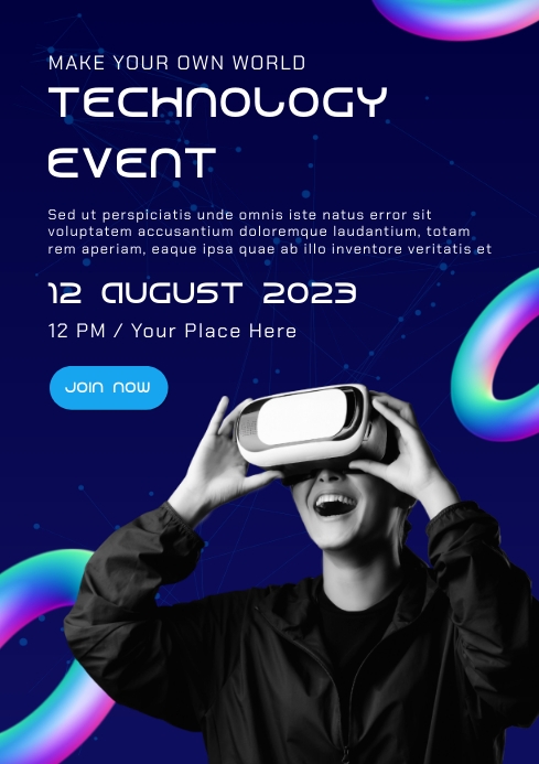 Great Technology Event Flyer Template | PosterMyWall