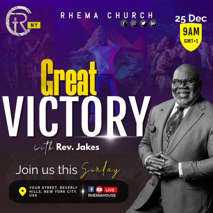 Great Victory โพสต์บน Instagram template