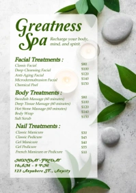 Greatness Spa Design Template A4