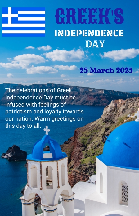 Greeks independence day post Template | PosterMyWall