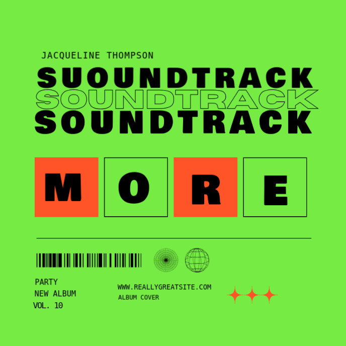 Green&black Soundtrack Album Cover Template | PosterMyWall