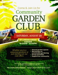 Green & Yellow Professional Garden Club Flyer Volante (Carta US) template