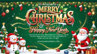 Green 3d Christmas Wishes Digital Display (16:9) template