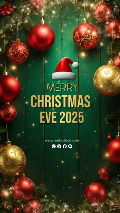 Green 3d Merry Christmas Instagram Story Template | PosterMyWall
