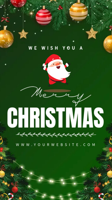 Copy of Green 3d Merry Christmas Instagram Story | PosterMyWall