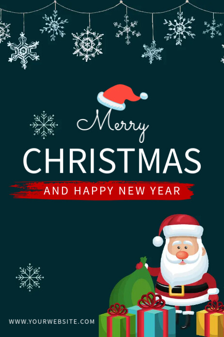 Copy of Green 3d Merry Christmas Poster | PosterMyWall