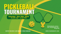 Green 3d Pickleball Tournament Twitter Post template