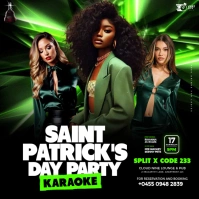 Green 3d Saint Patrick's Day Party Event Flyer for Instagram template
