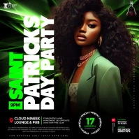 Green 3d Saint Patrick's Day Party Event Flyer for Instagram template