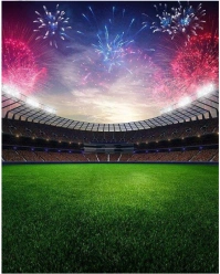 Green 3d Stadium Instagram Portrait template