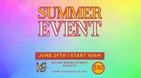 Green 3d Summer Event Pos Twitter template