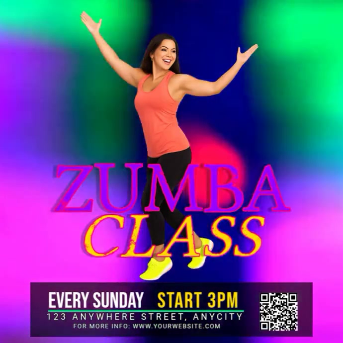Copy of Green 3d Zumba Classes Pos Instagram | PosterMyWall