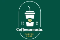 Green Abstract Design Logo Coffee Label Étiquette template
