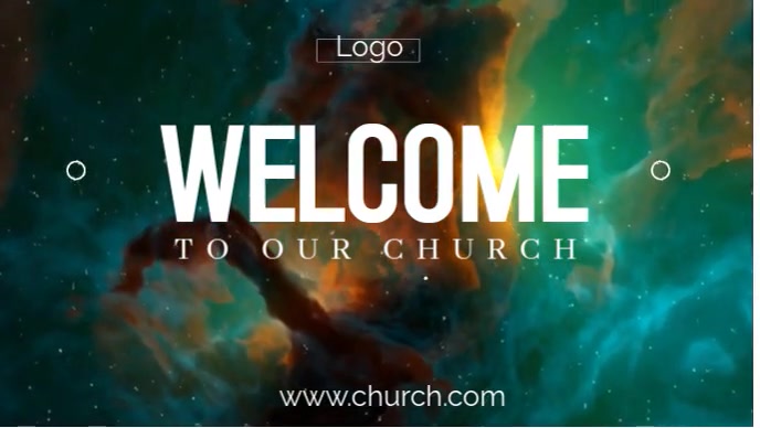 Green Abstract Welcome To Our Church  Youtube Thumbnail template