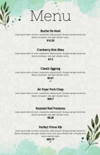 AESTHETIC MENU Template | PosterMyWall