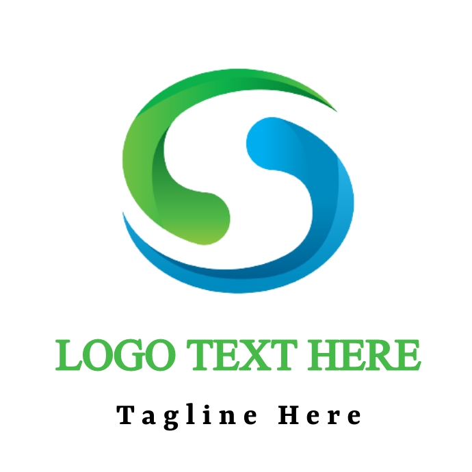 green and blue corporative logo template | PosterMyWall