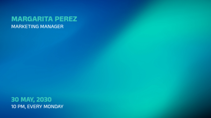 Green and Blue Gradient Modern Online Event Zoom Virtual Background งานแสดงผลงานแบบดิจิทัล (16:9) template