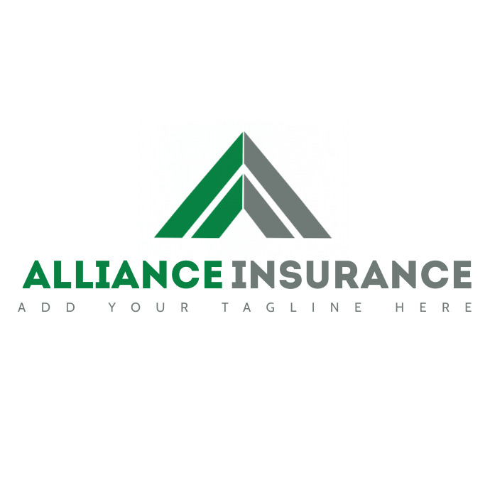 Copy of Green and grey insurance design template logo | PosterMyWall