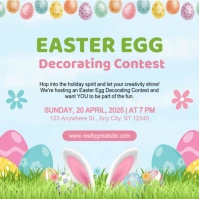 Green And Pink Playful Easter Egg Decorative Contest Instagram Post template