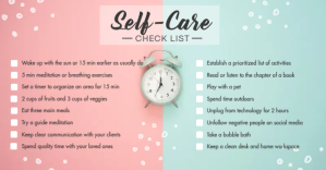 Green and Pink Self-care Checklist Facebook 共享图片 template