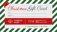Green and Red Modern Professional Geometric Christmas Gift Card Design – Holiday Voucher Design template