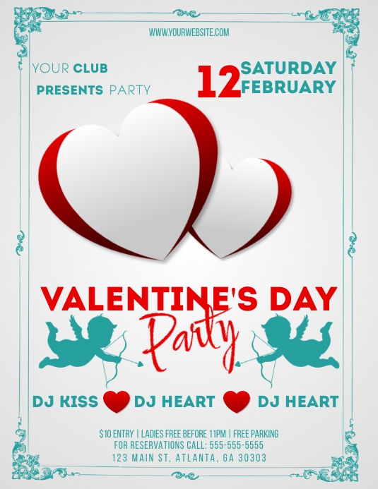 Valentine Day Flyer | AI Free Download