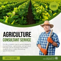 Green and White Modern Agriculture Consultant Instagram Post template