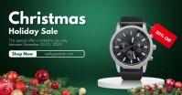 Green And White Modern Christmas Holiday Sale Facebook Ad template