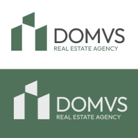 green and white modern minimal real estate logo house icon geometric logo template