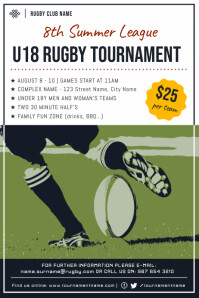 Local Rugby Fixture Poster Rugby poster Template | PosterMyWall