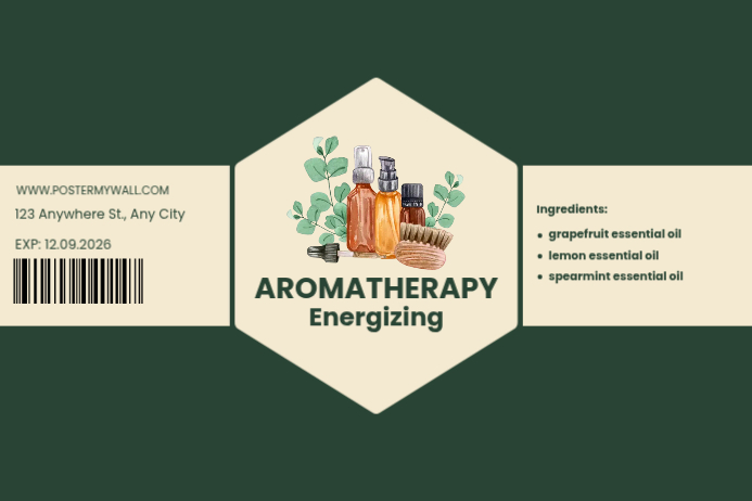 Green Aromatherapy Label Template | PosterMyWall