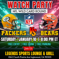 Green Bay Packers Vs Chicago Bears NFL 2025 Watch Party Instagram Story Template Wpis na Instagrama