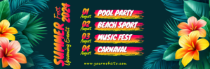 Green Berbasis Daftar Summer Events Tajuk Twi Twitter-header template