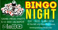 Green Bingo Night Facebook Event Cover template