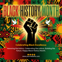 Green Black History Month Celebration Instagram Post template
