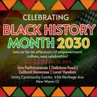 Green Black History Month Celebration Instagram Post Video template