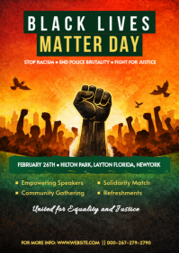 Green Black Lives Matter Event A4 template