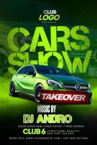 Green Car Show Affiche template