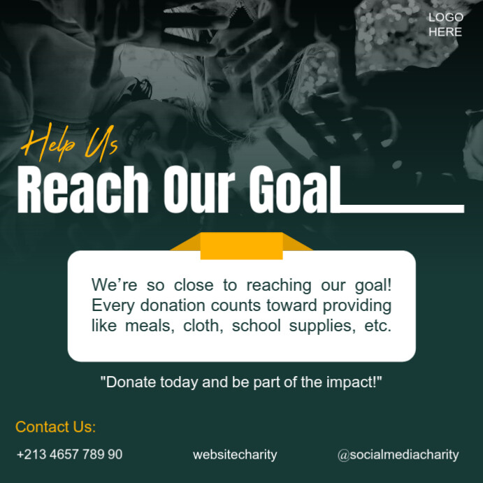 Plantilla de Green Charity Help Donation Pos Instagram | PosterMyWall