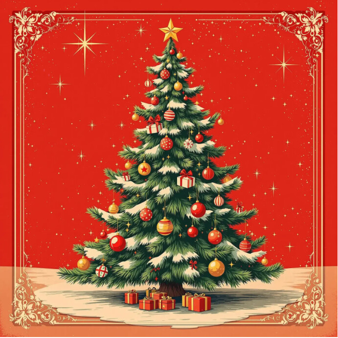 Tree Posts On Insta Green Christmas Tree Instagram Post Template | PosterMyWall