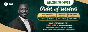 Groen Church Service Schedule Facebook Cover Photo Template
