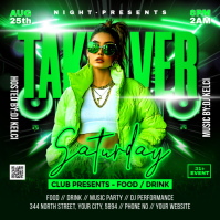 Green Club Event Instagram Post template