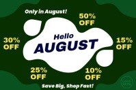 Green Collage August Special Deals Advertisement Design Banner 4' × 6' template