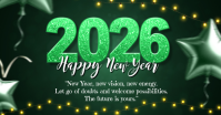 Green Collage Happy New Year Greeting Facebook Shared Image template