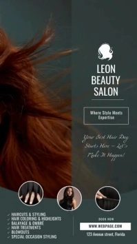 Green Collage Professional Hair Salon Instagr Instagram Reel template