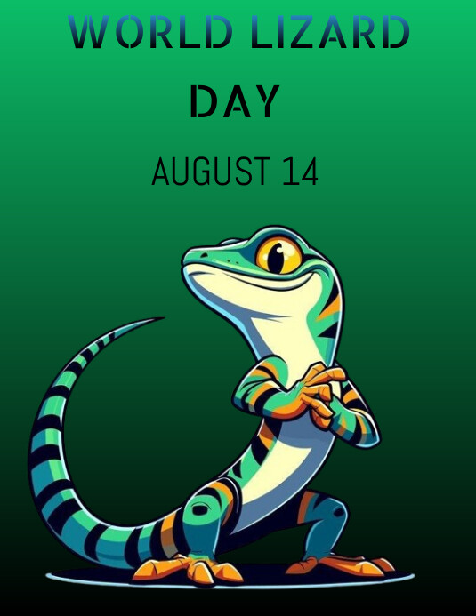 Copy of Green Collage World Lizard Day Flyer (us Lett | PosterMyWall